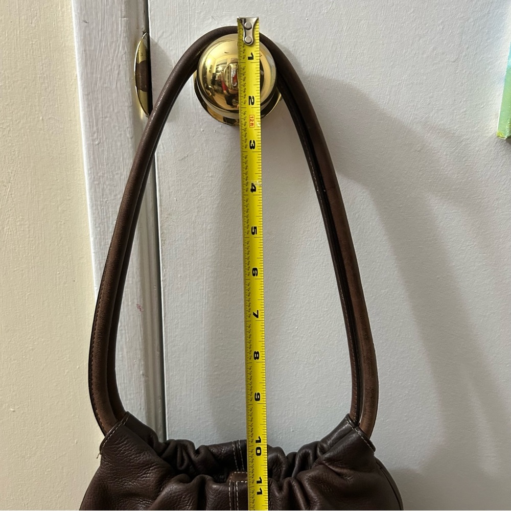 Fossil: Vintage Pebbled Dark Brown Leather Hobo/Shoulder Bag - Picture 15 of 16